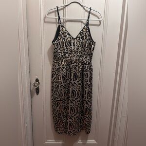 J.O.A Leopard Print Midi Dress